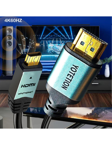 Cable Micro HDMI a HDMI 5m Lianjie 4K 60Hz Alta Velocidad