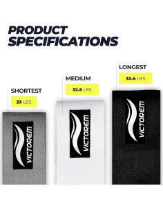 Conjunto de Bandas de Resistencia Victorem - 3 Unidades Antideslizantes 2