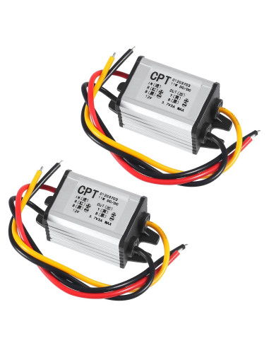 2 Pcs Convertidor DC 12V a 3.7V Regulador de Voltaje 3A