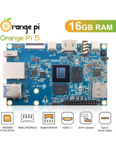 Computadora de Placa Única Orange Pi 5 16GB RK3588S 8-Core 2