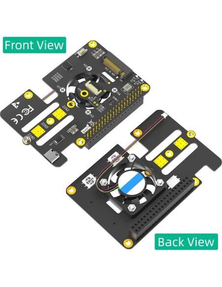 Adaptador M.2 NVMe a PCIe Mustpoint con Ventilador para Raspberry Pi 5