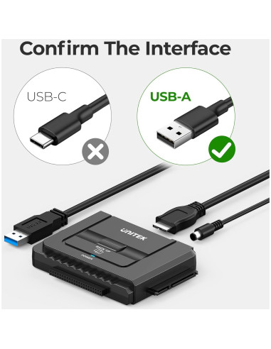 Adaptador Externo USB 3.0 a IDE/SATA Unitek Y-3322 2.5/3.5"