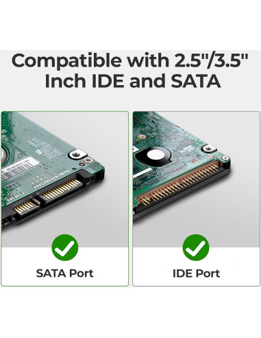 Adaptador Externo USB 3.0 a IDE/SATA Unitek Y-3322 2.5/3.5"