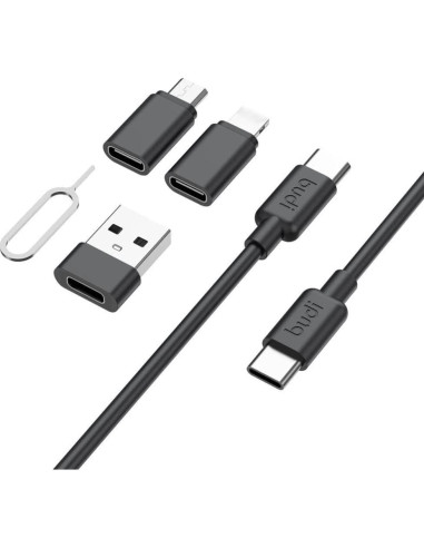 Adaptador multifuncional USB-C QS-03 con soporte y almacenamiento