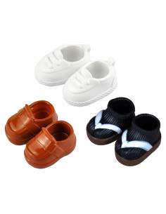 Zapatos para Muñecas YMY Ob11 1/12 Escala PVC 3 Pares