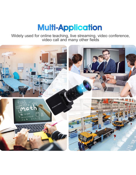 Cámara USB 4K IFWATER IMX317 Lente Varifocal 2.8-12mm