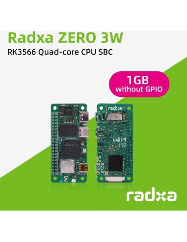 Computadora de Placa Única Radxa Zero 3W 1GB RK3566 HDMI 1080P