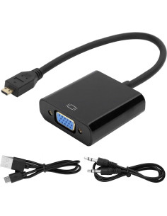 Convertidor de Video Micro HDMI a VGA 03 para Raspberry Pi 4B 2
