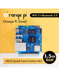 Placa de Desarrollo Orange Pi Zero 3 1.5GB RAM WiFi BT5.0 2