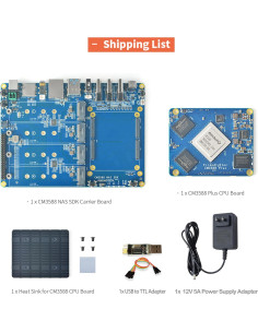 WayPonDEV Kit NAS CM3588 Plus 16GB RAM 8K Video 4x NVMe 2