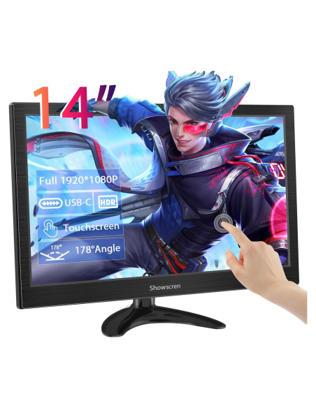 Monitor Portátil 14" FHD Táctil Kenowa 1080P HDMI USB-C