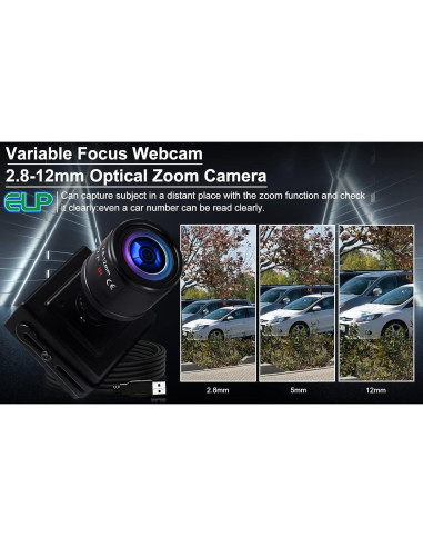 Cámara USB 1080P IEights con Lente Varifocal 2.8-12mm