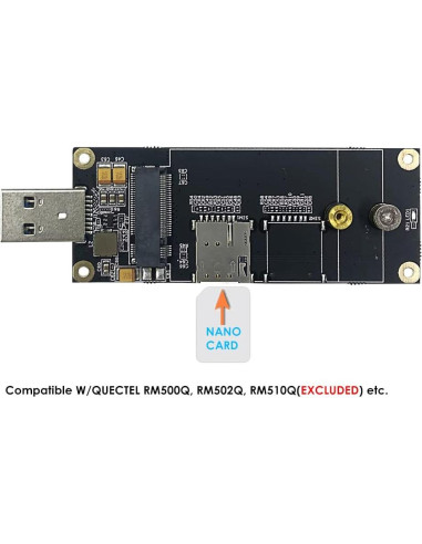 Adaptador M.2 a USB 3.0 EXVIST 5G LTE con ranura SIM