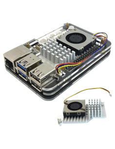 Caja Acrílica para Raspberry Pi 5 WEIYIXING con Enfriador Activo