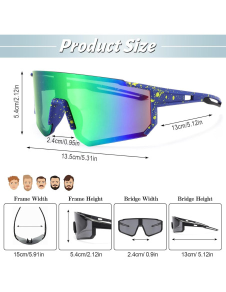 Gafas de Ciclismo Polarizadas UV400 + Estuche Negro