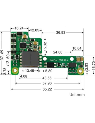 Módulo POE para Raspberry Pi 3B+/4B con Ventilador Viprh
