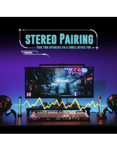 Altavoz Bluetooth GravaStar Mars Pro, 20W, 15H Batería, RGB