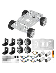 Kit Chasis Robótico Yahboom 4 Ruedas DIY Aluminio V1