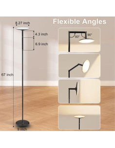 Lámpara de Suelo LED Inteligente ZAIYW RGB 170 cm con APP 2