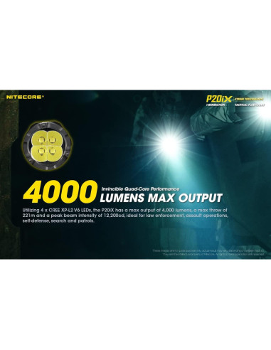Linterna táctica Nitecore P20iX 4000 lúmenes recargable USB-C