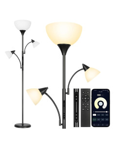 Lámpara de Pie Dimmable OUTON 3 Luces LED Control Remoto