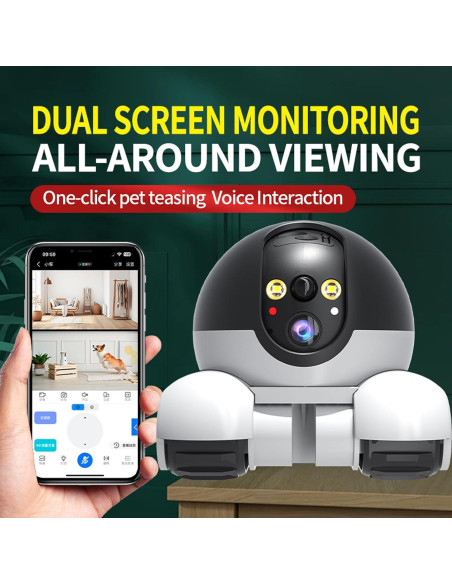 Cámara de Seguridad para Mascotas Denash 1080P Inalámbrica