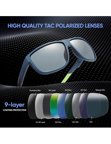 Gafas de sol PSI polarizadas unisex con protección UV