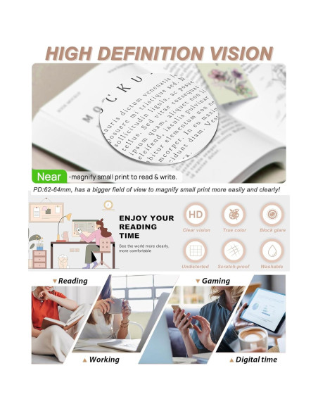 Gafas de Lectura Oversized MARE AZZURO Gato Ojo 1.0 - 3.5 Gafas de Lectura Oversized MARE AZZURO Gato Ojo 1.0 - 3.5