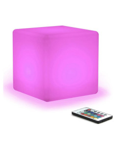 Cubo LED Dimmable 20 cm HullaBalloo RGB Impermeable Control Remoto