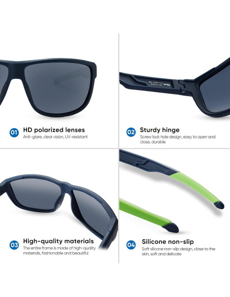 Gafas de sol PSI polarizadas unisex con protección UV