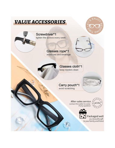 Gafas de Lectura Oversized MARE AZZURO Gato Ojo 1.0 - 3.5