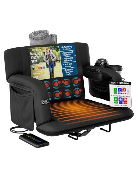Asiento de Estadio Alpcour con Calefacción y Masaje 63.5 cm