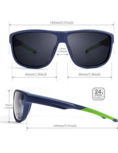 Gafas de sol PSI polarizadas unisex con protección UV