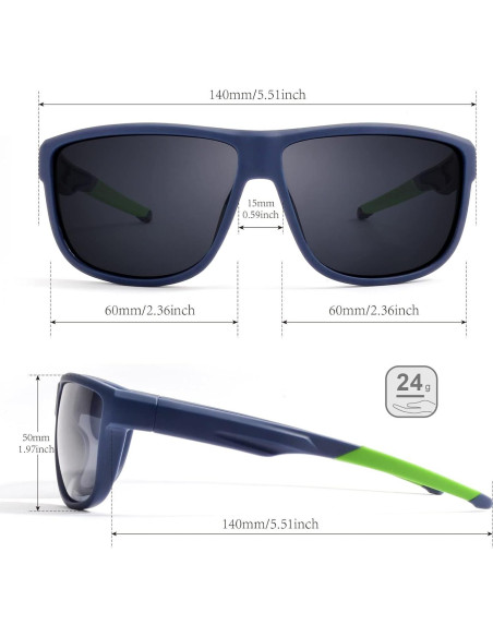 Gafas de sol PSI polarizadas unisex con protección UV