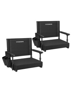 Asientos de Estadio VIVOHOME con Soporte y Cojín - 2 Unidades