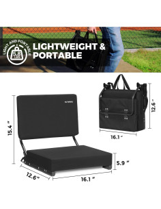 Asientos de Estadio HUTMANG Plegables con Respaldo Acolchado 2