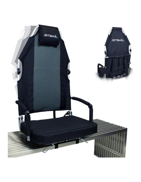 Asiento Acolchado para Gradas SitBax - Reclinable y Ligero