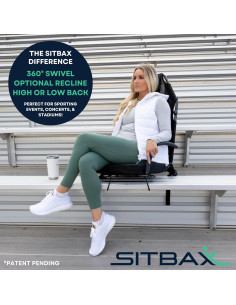 Asiento Acolchado para Gradas SitBax - Reclinable y Ligero 2