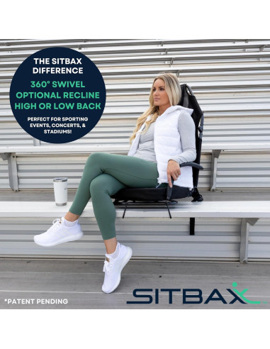 Asiento Acolchado para Gradas SitBax - Reclinable y Ligero