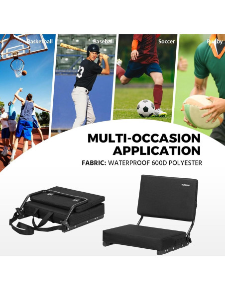 Asientos de Estadio HUTMANG Plegables con Respaldo Acolchado