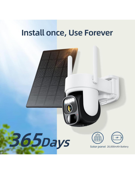 Cámara de Seguridad Solar Inalámbrica Hawkray QW5 2K HD Cámara de Seguridad Solar Inalámbrica Hawkray QW5 2K HD