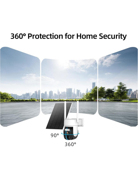 Cámara de Seguridad Solar Inalámbrica Hawkray QW5 2K HD Cámara de Seguridad Solar Inalámbrica Hawkray QW5 2K HD