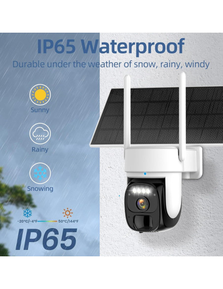 Cámara de Seguridad Solar Inalámbrica Hawkray QW5 2K HD Cámara de Seguridad Solar Inalámbrica Hawkray QW5 2K HD