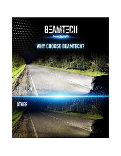 Bombillas de Luz de Niebla H7 BEAMTECH 6500K Paquete de 2 2