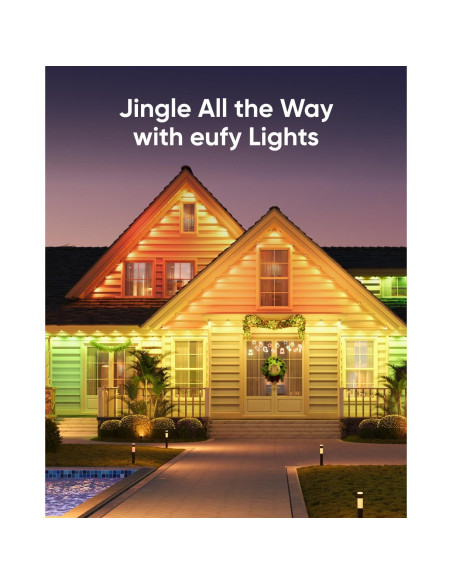 Luces Exteriores eufy E22 30.48m 60 LEDs RGBWW IP67