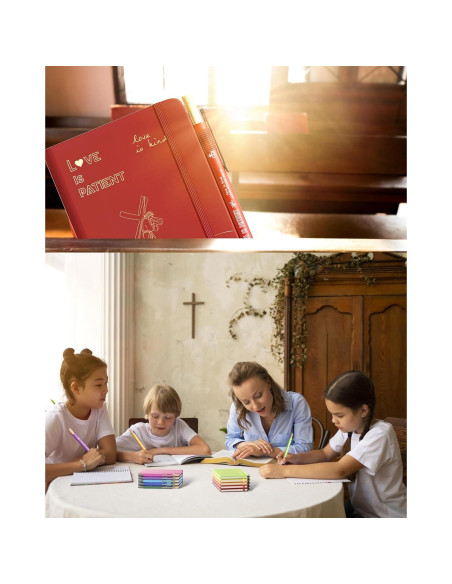 10 Cuadernos de Oración Cristiana Ctsotmybs A6 con Bolígrafos