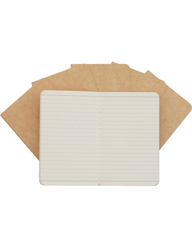 Cuaderno de bolsillo TWONE, 6 mini cuadernos 8.9x14 cm rayados