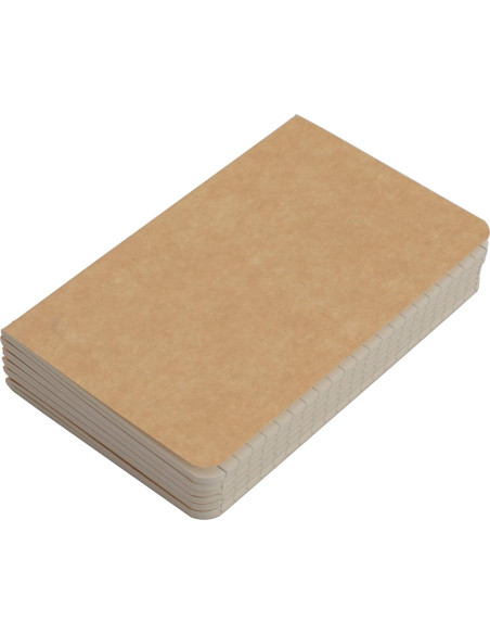 Cuaderno de bolsillo TWONE, 6 mini cuadernos 8.9x14 cm rayados