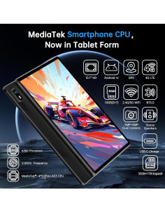 Tableta Android 14 Topsand 10.1" 10GB RAM 32GB SIM GPS 2