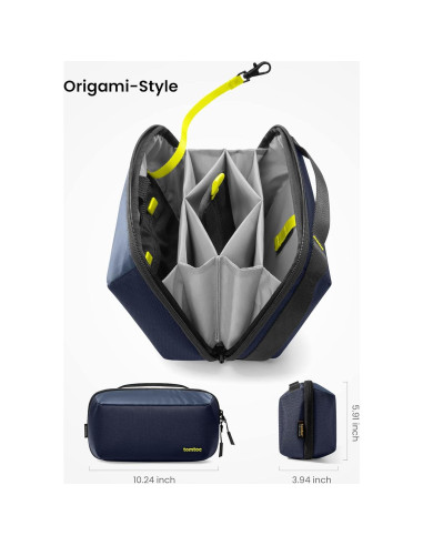 Bolsa Organizadora Electrónica tomtoc M Azul Marino 26x15cm